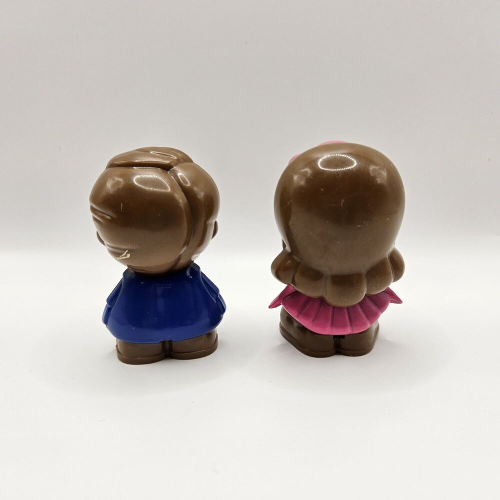 Cute Boy Girl Mini Figure Toy Lot Kawaii Cartoon Plastic Dolls Pair Vintage... - Picture 3 of 6